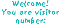 Welcome!  You are visitor number: